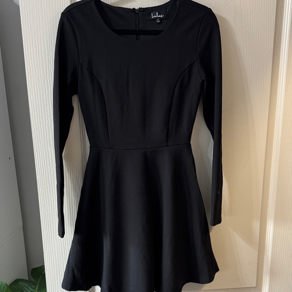 Lulu's Elegant Black Long Sleeve Dress - Picture 4 of 7
